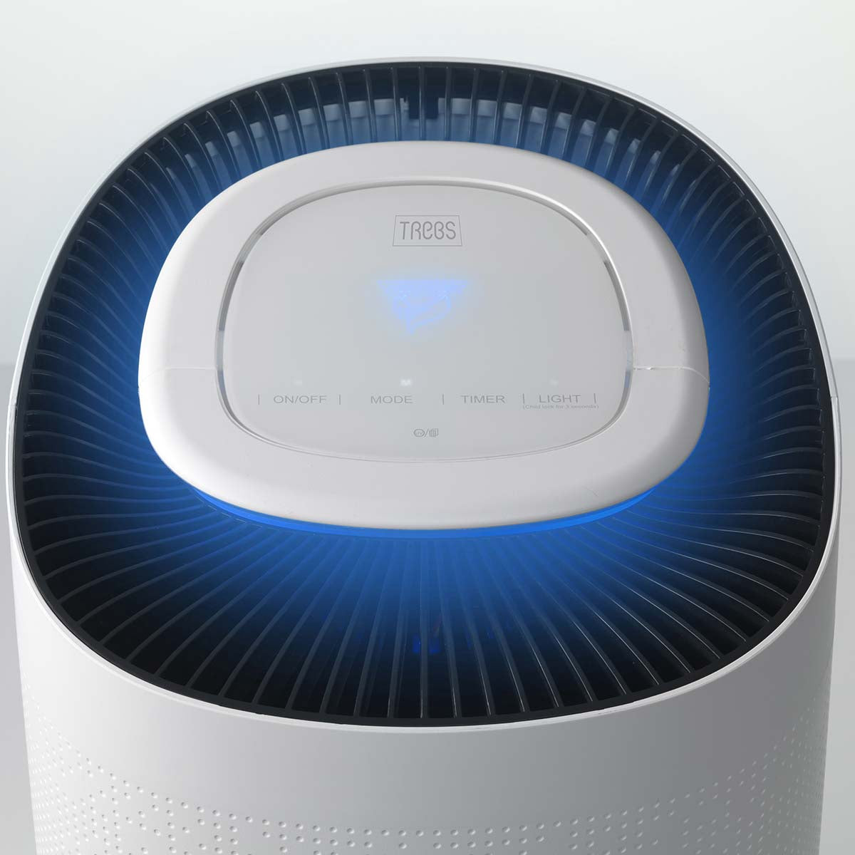Smart Air Purifier with HEPA Filter, UV Light, White