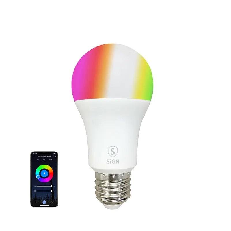 Smart Dimmable RGB LED lamp A60 9W E27
