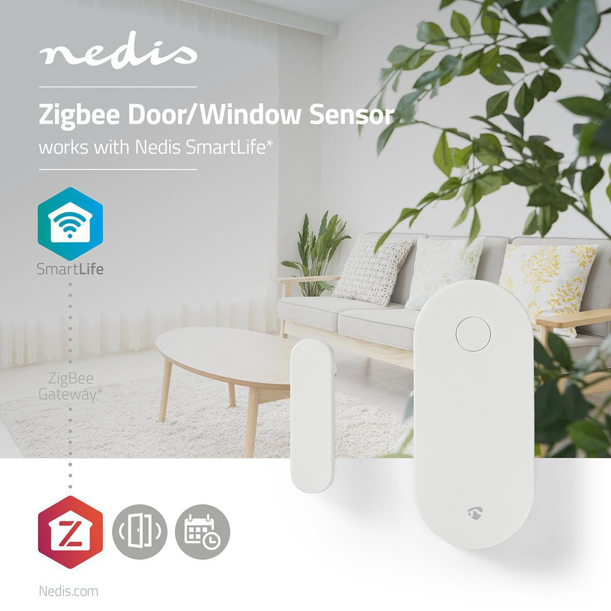 Smart Door / Window Sensor | Zigbee 3.0 | Battery powered | Android™ / IOS | White