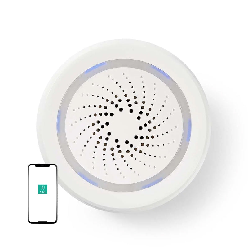Smart Home WiFi Siren - White