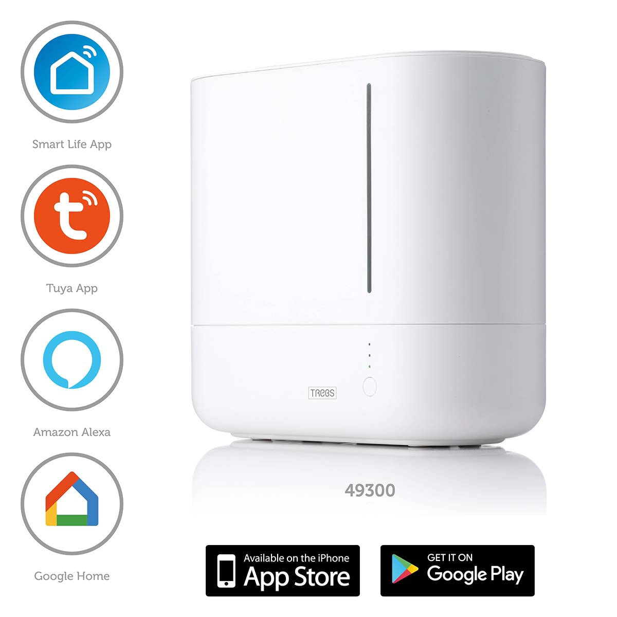 Smart Humidifier with App Control, 4.5L, 300ml/h Capacity