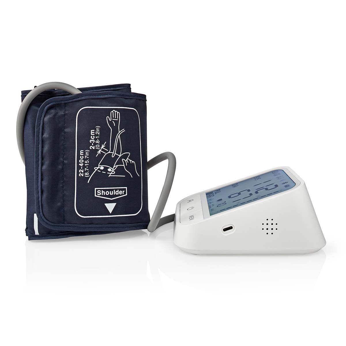 SmartLife Blood Pressure Monitor | Arm | Bluetooth | LCD Screen | 22 - 42 cm | Standstill Indication / Cuff On Detection / Irregular Heartbeat Detection | White