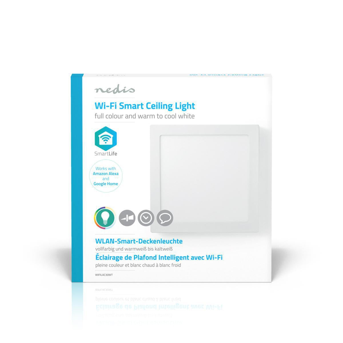 SmartLife Ceiling Light | Wi-Fi | Cool White / RGB / Warm White | Square | 1400 lm | 2700 - 6500 K | IP20 | Energy class: G | Android™ / IOS