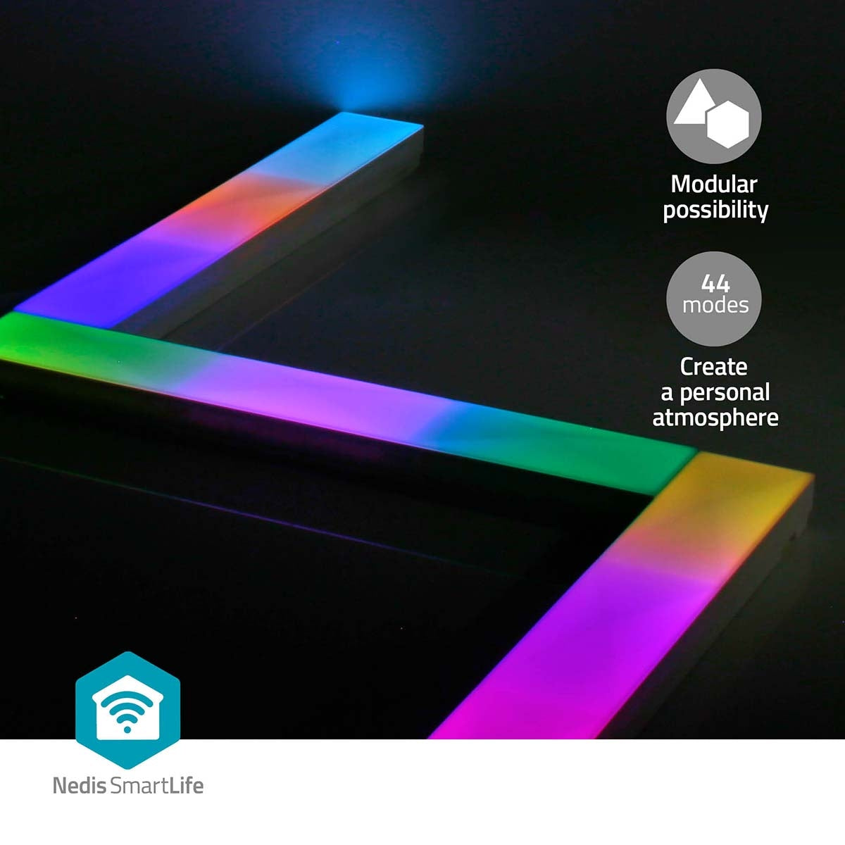 SmartLife Christmas Lighting | Bar on the Wall | Wi-Fi | RGBIC / Warm White | Android™ / IOS