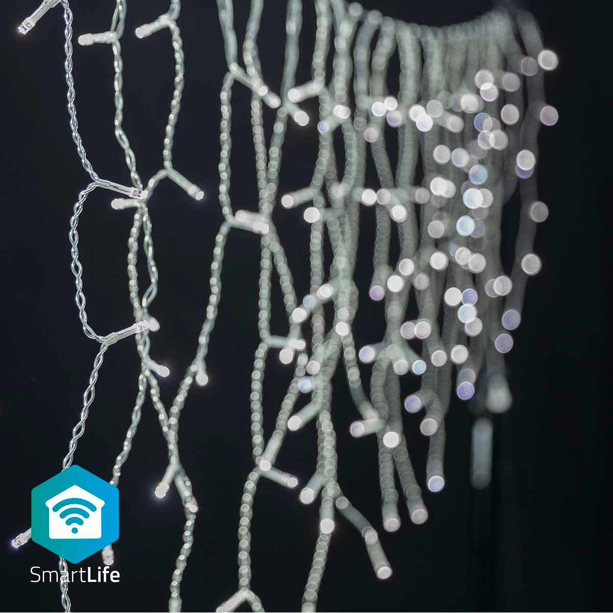 SmartLife Christmas Lighting | Icicles | Wi-Fi | Cold White | 400 LEDs | 8.00 m | Android™ / IOS
