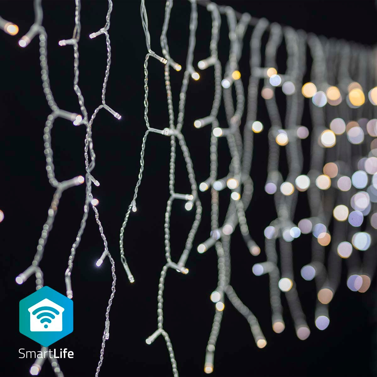 SmartLife Christmas Lighting | Icicles | Wi-Fi | Warm to cool white | 400 LEDs | 8.00 m | Android™ / IOS