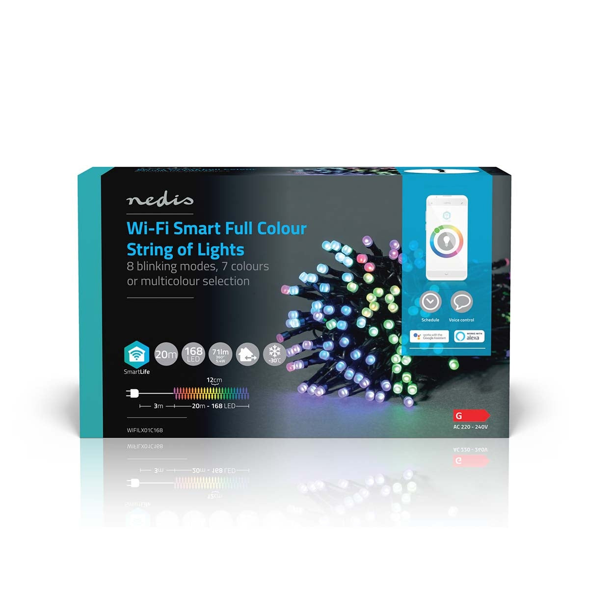 SmartLife Christmas Lighting | String | Wi-Fi | RGB | 168 LEDs | 20.0 m | Android™ / IOS