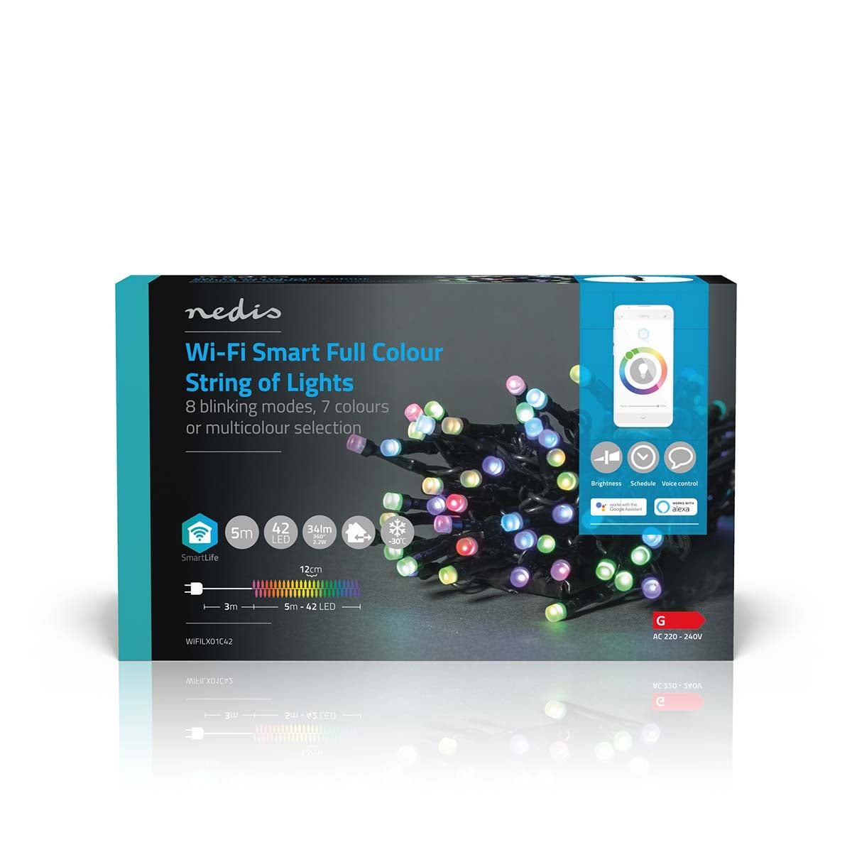 SmartLife Christmas Lighting | String | Wi-Fi | RGB | 42 LEDs | 5.00 m | Android™ / IOS