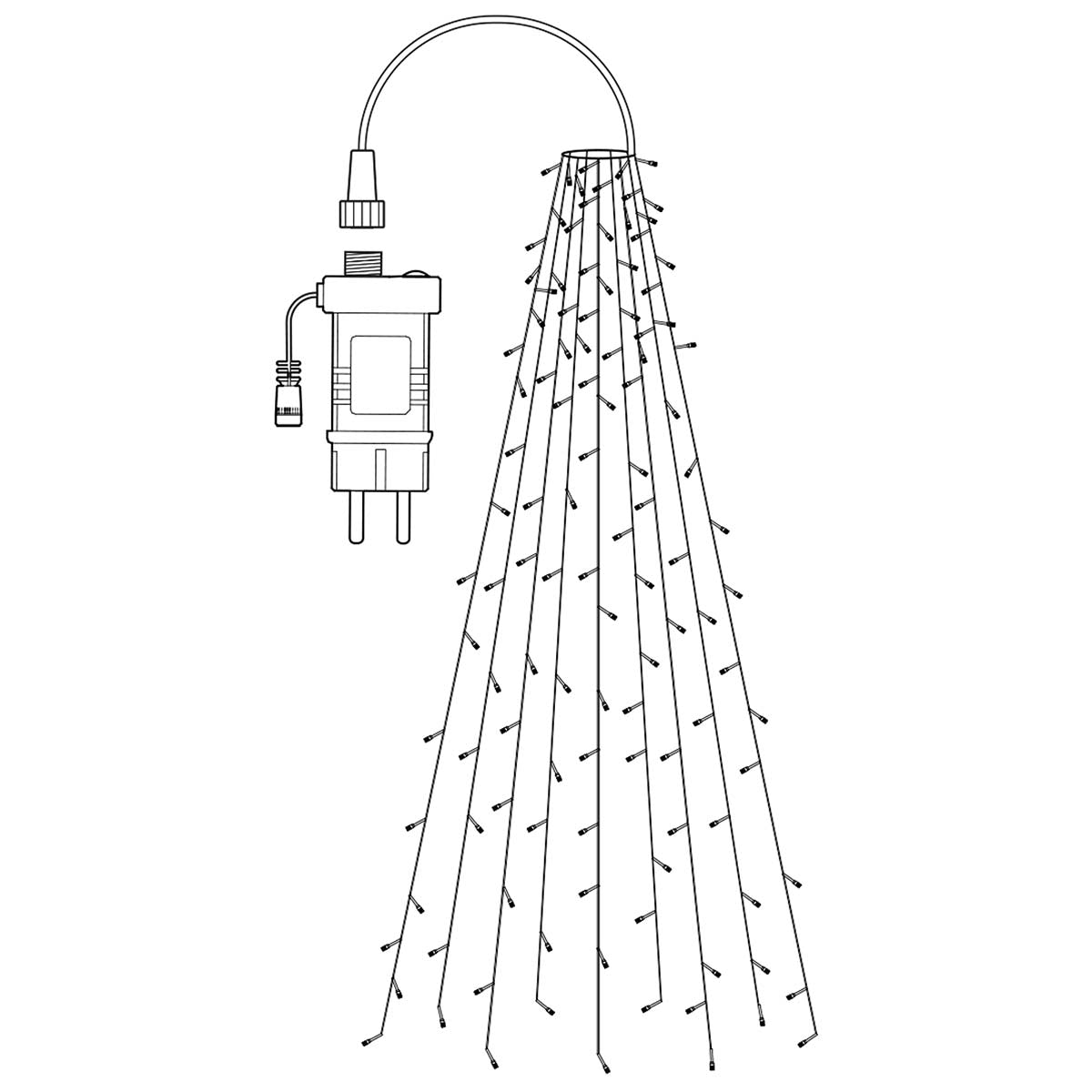 SmartLife Christmas Lighting | Tree | Wi-Fi | RGB | 180 LEDs | 10 x 2 m | Android™ / IOS