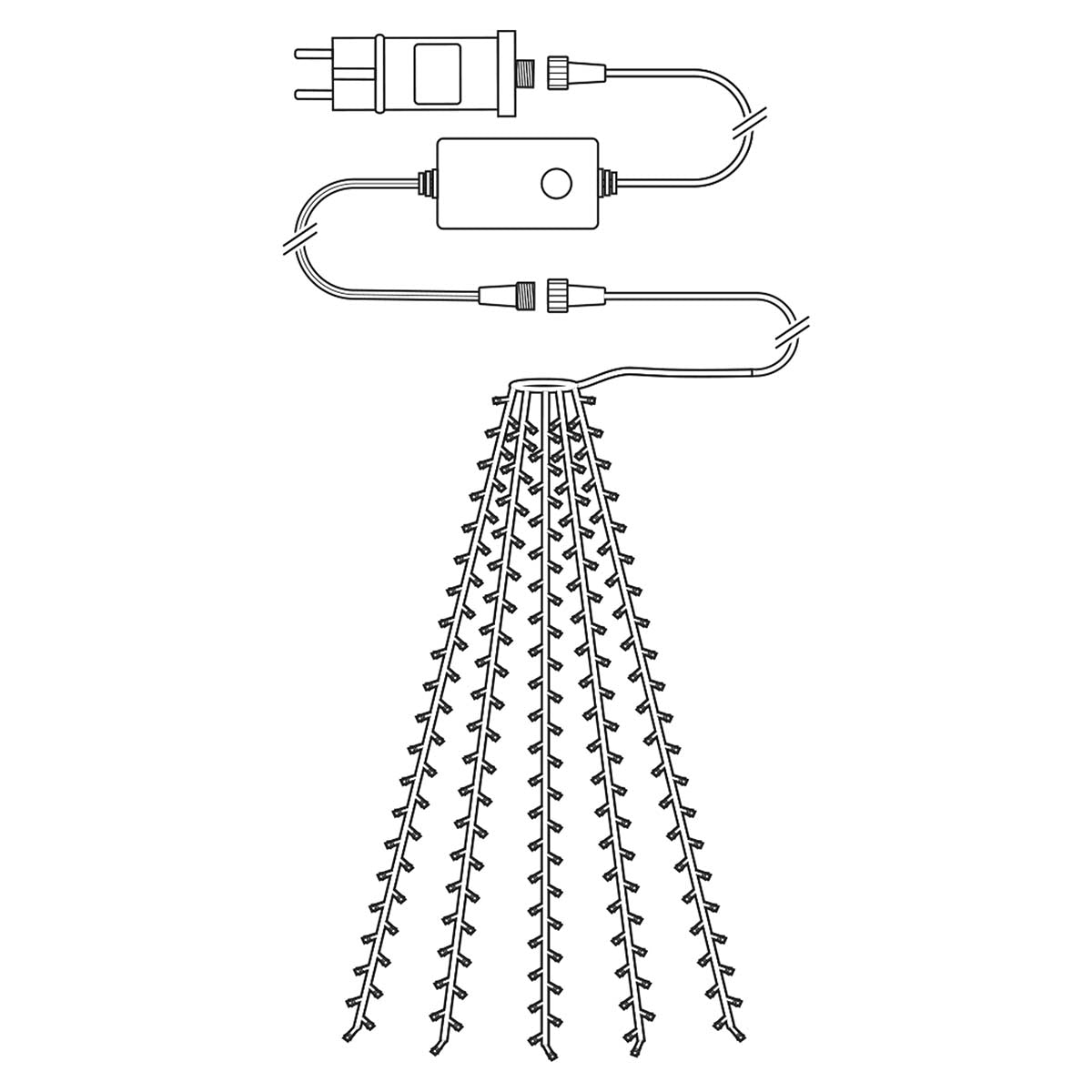 SmartLife Christmas Lighting | Tree | Wi-Fi | Warm White | 200 LEDs | 20.0 m | 10 x 2 m | Android™ / IOS