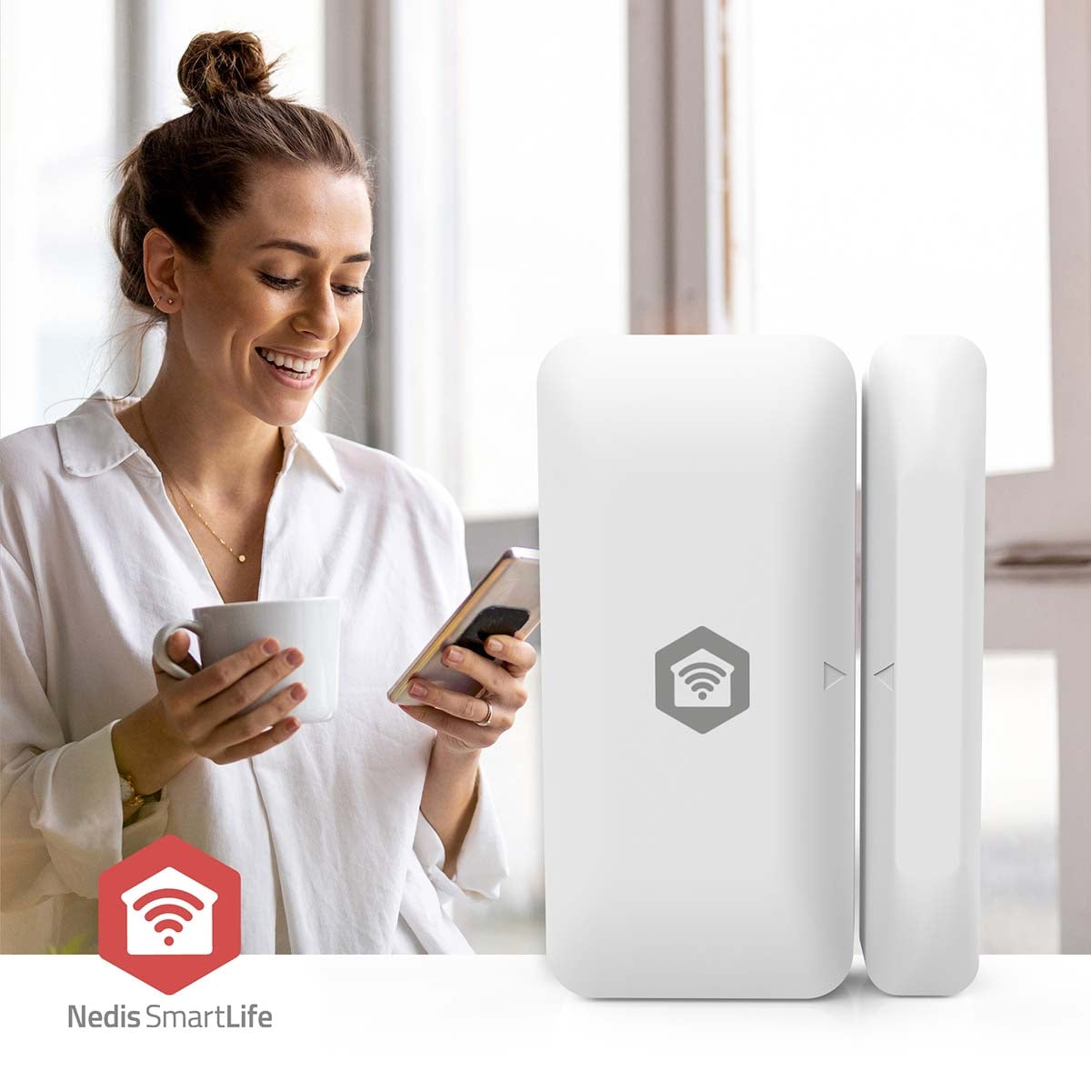 SmartLife Door Window Sensor | Zigbee 3.0 | Battery Powered | Android™ / IOS | White