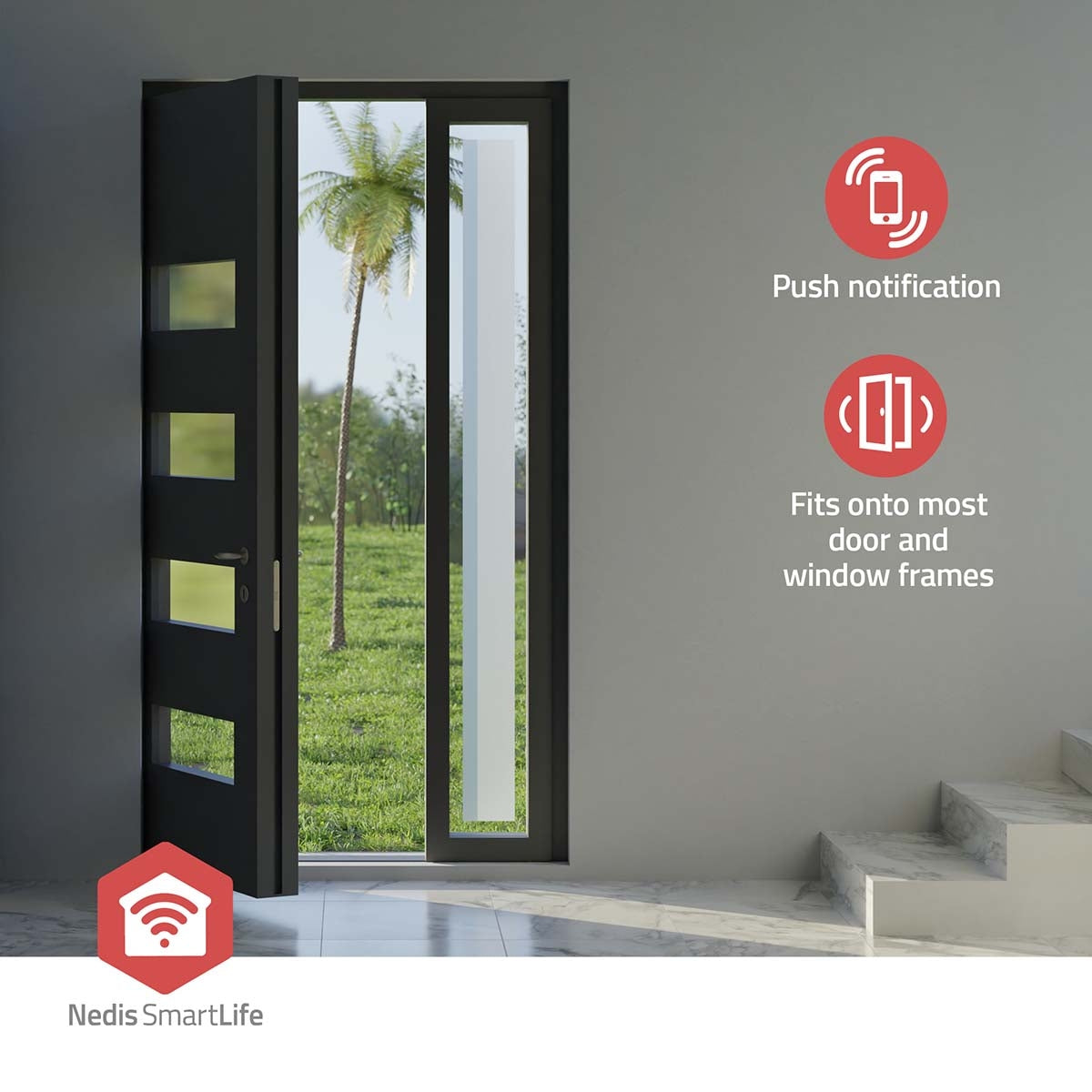SmartLife Door Window Sensor | Zigbee 3.0 | Battery Powered | Android™ / IOS | White