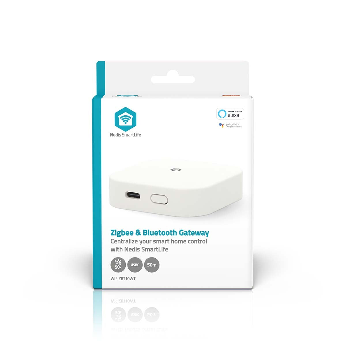 SmartLife Gateway | Bluetooth® / Zigbee 3.0 | 50 Devices | USB Powered | Android™ / IOS | White