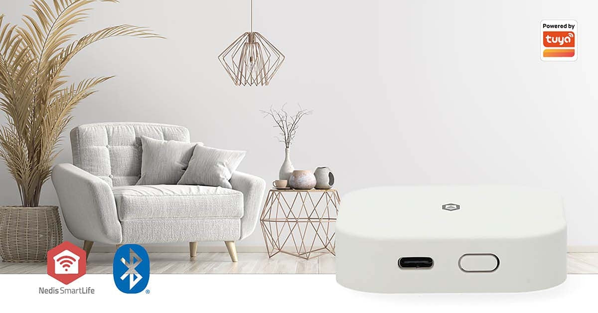 SmartLife Gateway | Bluetooth® / Zigbee 3.0 | 50 Devices | USB Powered | Android™ / IOS | White