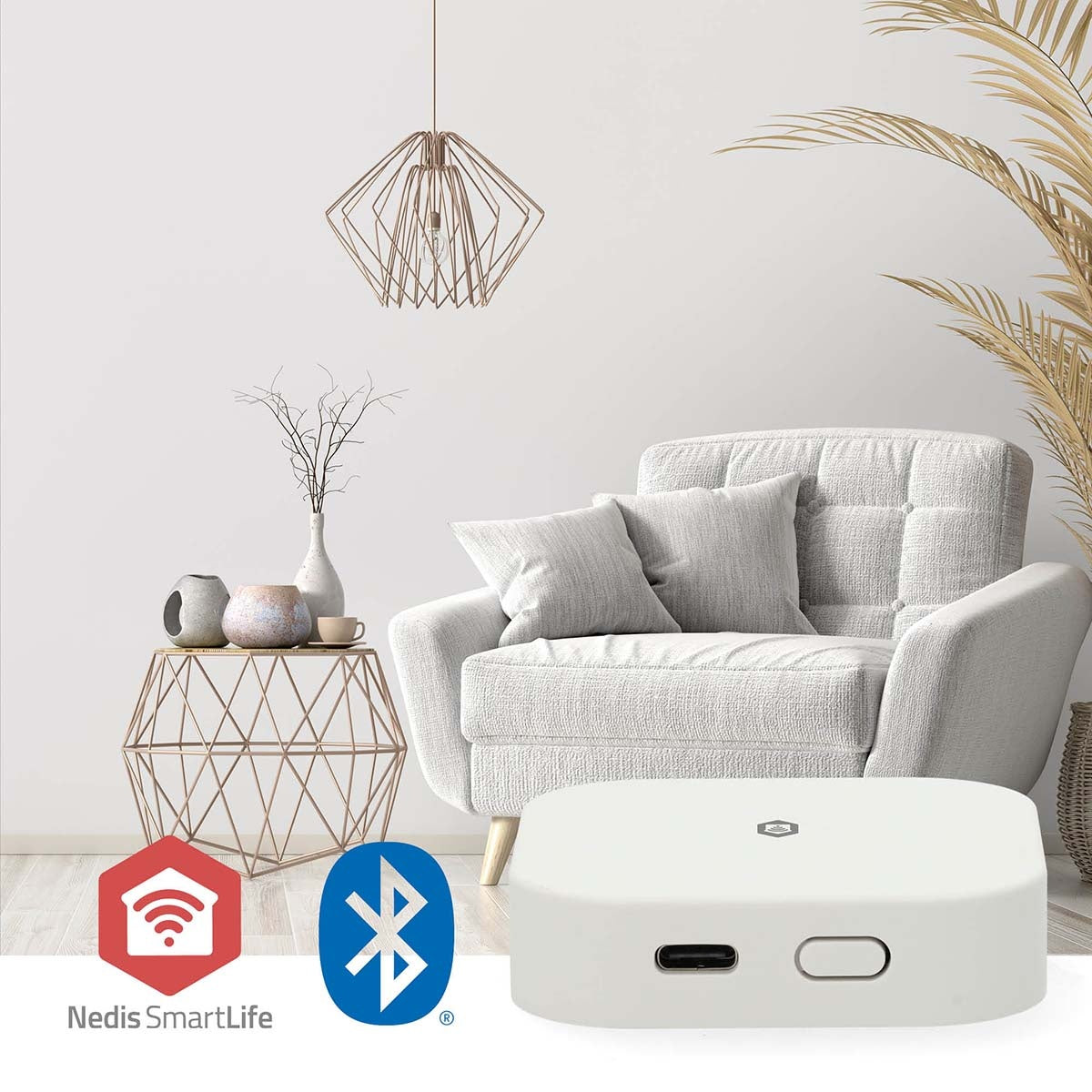 SmartLife Gateway | Bluetooth® / Zigbee 3.0 | 50 Devices | USB Powered | Android™ / IOS | White