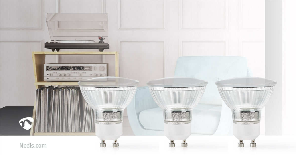 SmartLife LED Bulb | Wi-Fi | GU10 | 330 lm | 5 W | Warm White | 2700 K | Android™ / IOS | PAR16 | 3 pcs