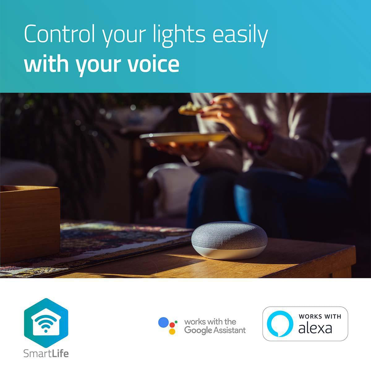 SmartLife LED Lamps | Wi-Fi | B22 | 800 lm | 9 W| Warm White | 2700 K| Android™ / IOS | A60 | 1 pc.
