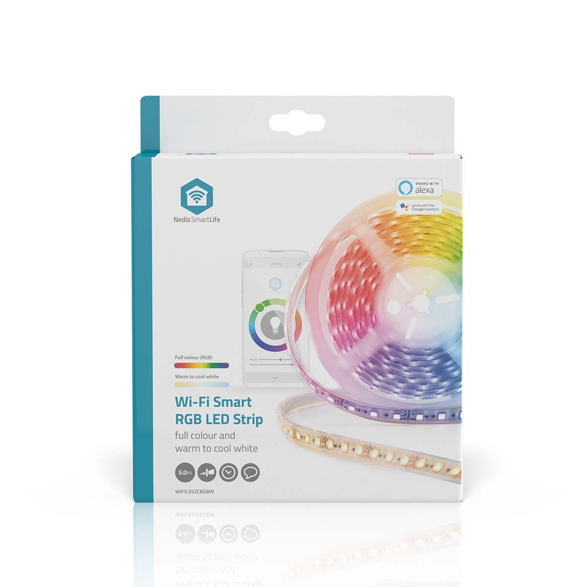 SmartLife LED Strip | Wi-Fi | Cool White / RGB / Warm White | SMD | 5.00 m | IP21 | 2700 - 6500 K | 960 lm | Android™ / IOS