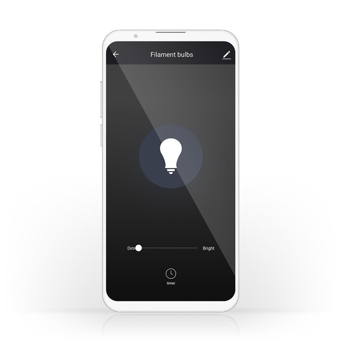 SmartLife LED vintage lamp | Wi-Fi | E27 | 500 lm | 5 W| Warm White | 2200 K| Glass | Android™ / IOS | ST64 | 1 pc.