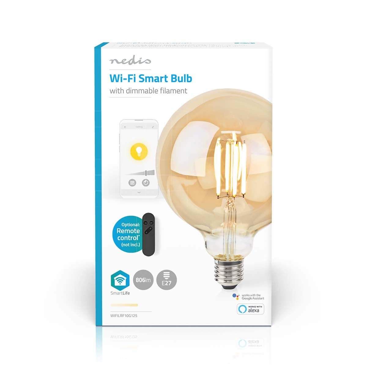 SmartLife LED vintage lamp | Wi-Fi | E27 | 806 lm | 7 W| Warm White | 1800 - 3000 K | Glass | Android™ / IOS | Globe | 1 pc.
