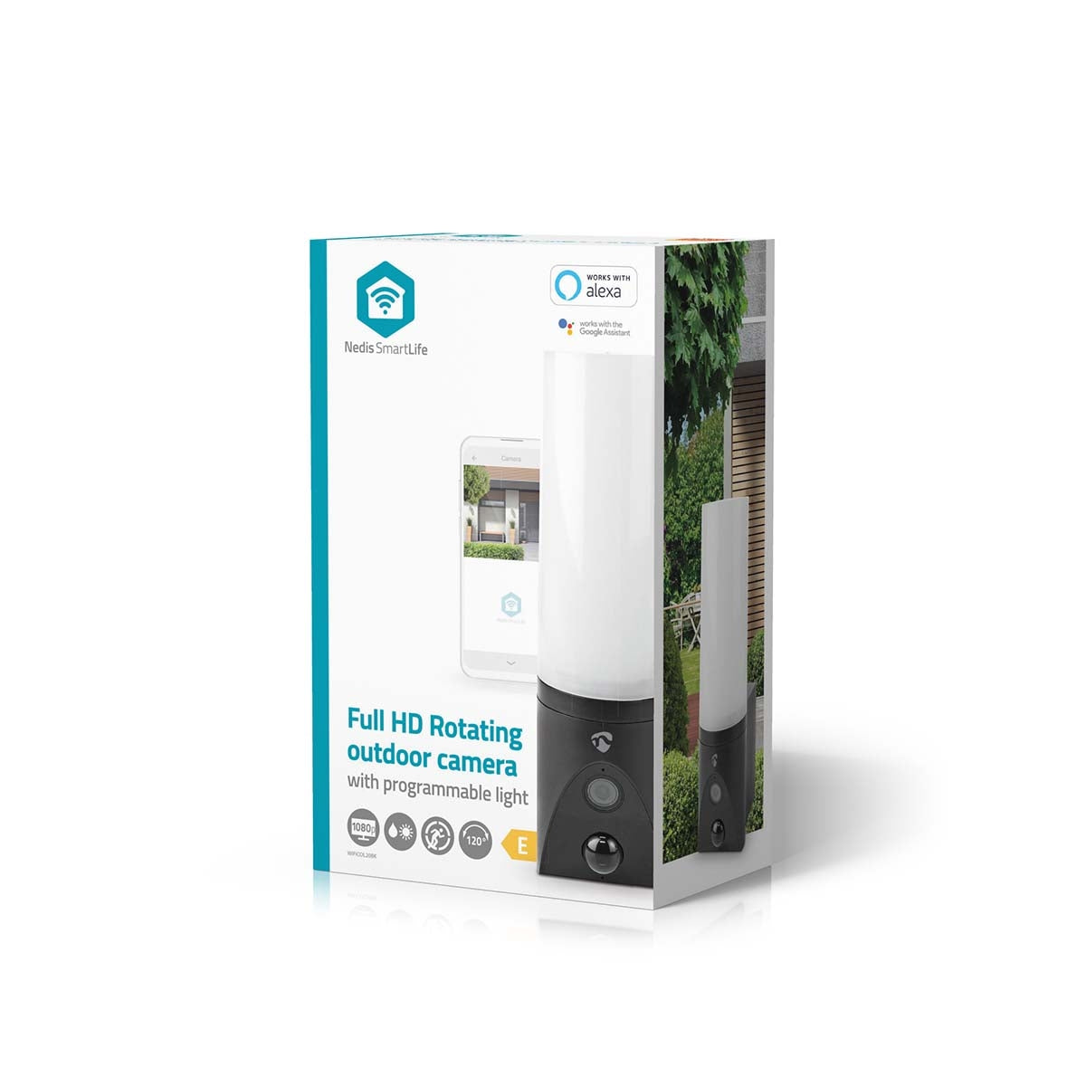 SmartLife Outdoor Camera | Wi-Fi | Ambient light | Full HD 1080p | IP65 | Cloud Storage (optional) / microSD (not included) / Onvif | 100 - 240 V AC | With motion sensor | Night vision | Black