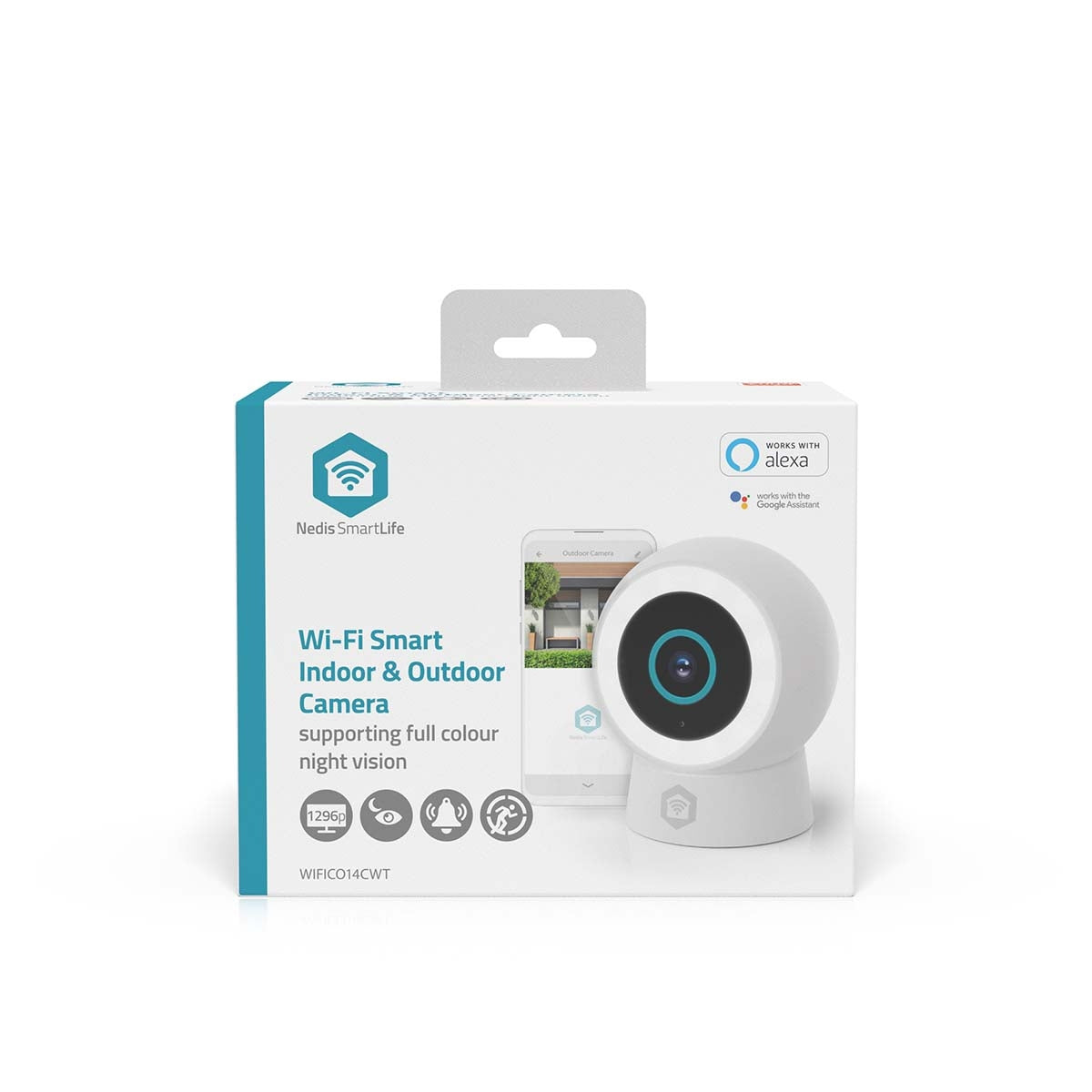SmartLife Outdoor Camera | Wi-Fi | Spotlight | 3MP Full HD 1296p | IP65 | Cloud Storage (optional) / microSD (not included) / Onvif | 5 V DC | With motion sensor | Night vision | White