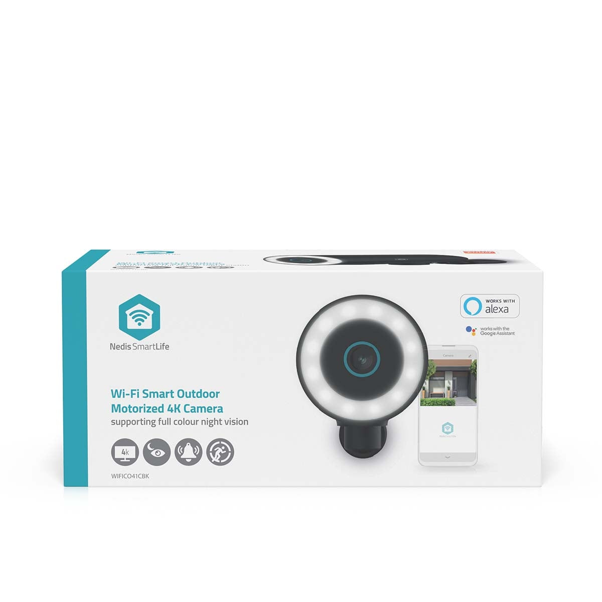 SmartLife Outdoor Camera | Wi-Fi | Spotlight | 4K / 3840x2160 | IP65 | Cloud Storage (optional) / microSD (not included) / Onvif | 5 V DC | With motion sensor | Night vision | Black