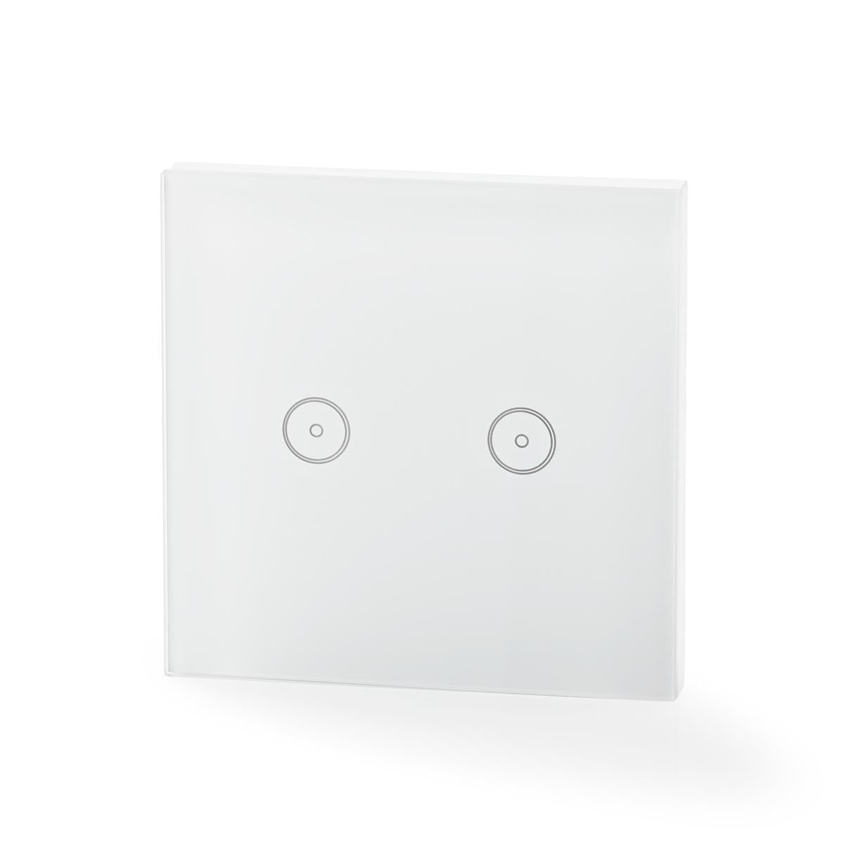 SmartLife Power Switch | Wi-Fi | Double | Wall mount | 1000 W | Android™ / IOS | Glass | White