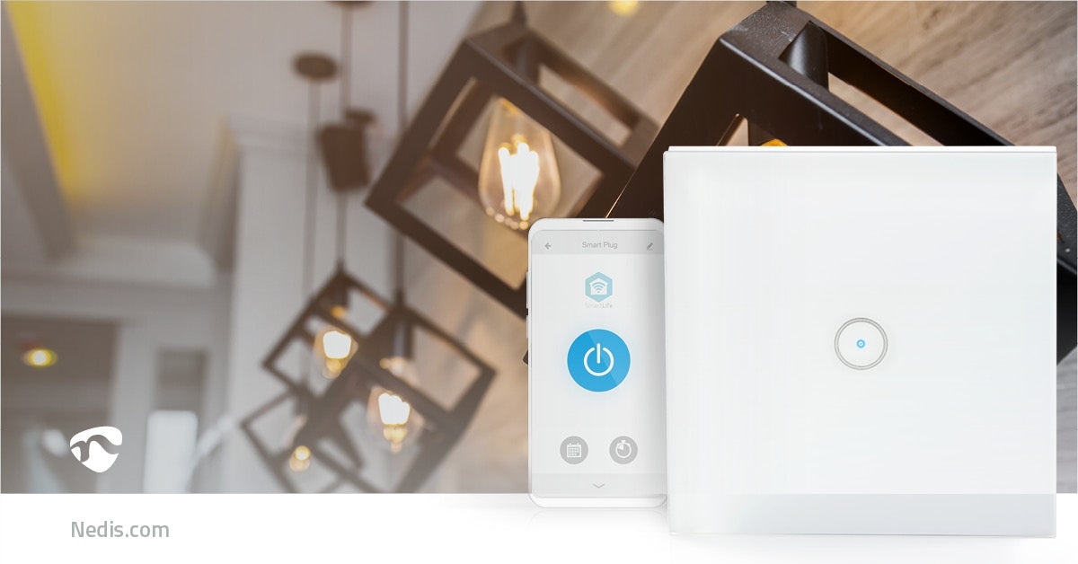 SmartLife Power Switch | Wi-Fi | Only | Wall mount | 1000 W | Android™ / IOS | Glass | White