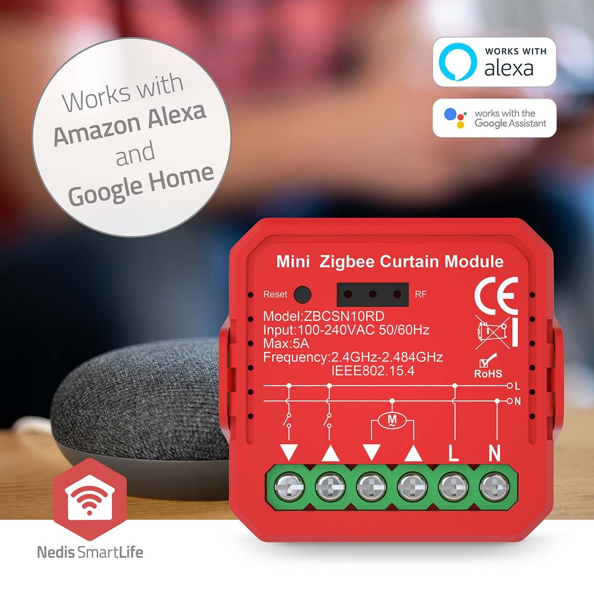 SmartLife Power Switch | Zigbee 3.0 | 1000 W | Terminal Connection | App available for: Android™ / IOS