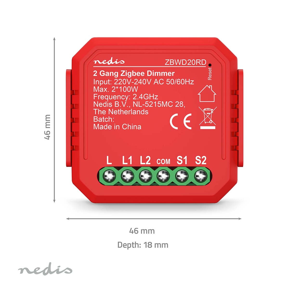 SmartLife Power Switch | Zigbee 3.0 | 2x100 W | Terminal Connection | App available for: Android™ / IOS