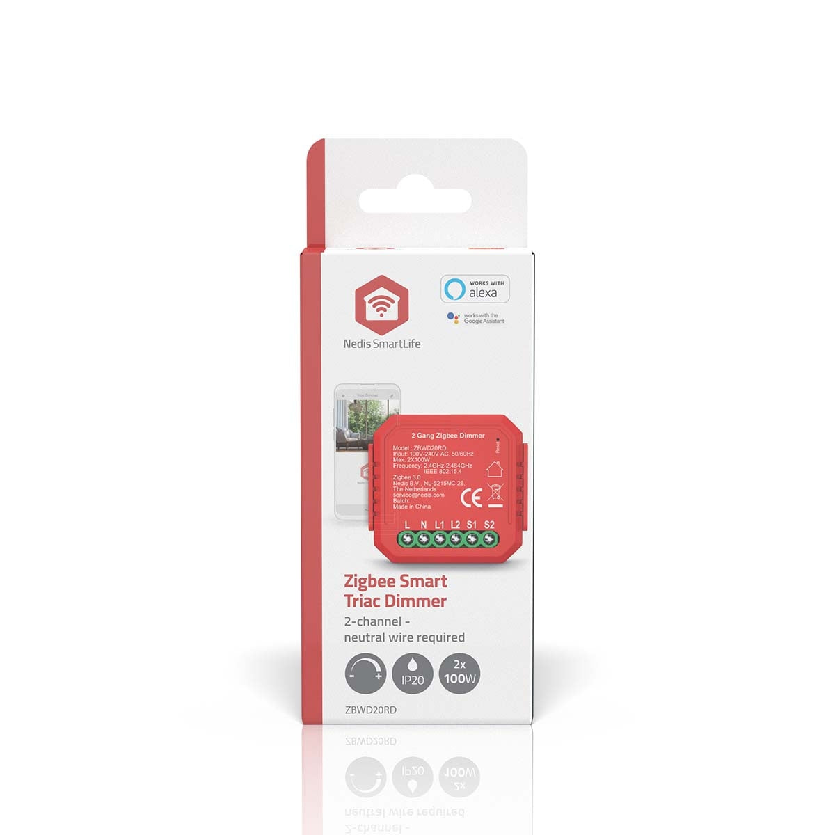 SmartLife Power Switch | Zigbee 3.0 | 2x100 W | Terminal Connection | App available for: Android™ / IOS