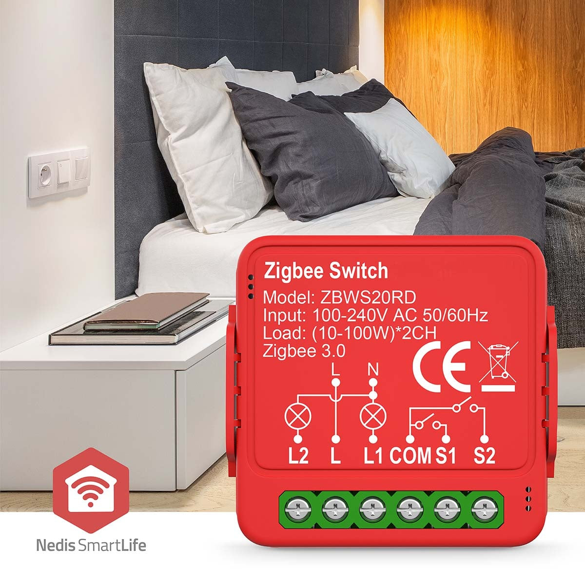 SmartLife Power Switch | Zigbee 3.0 | 2x100 W | Terminal Connection | App available for: Android™ / IOS