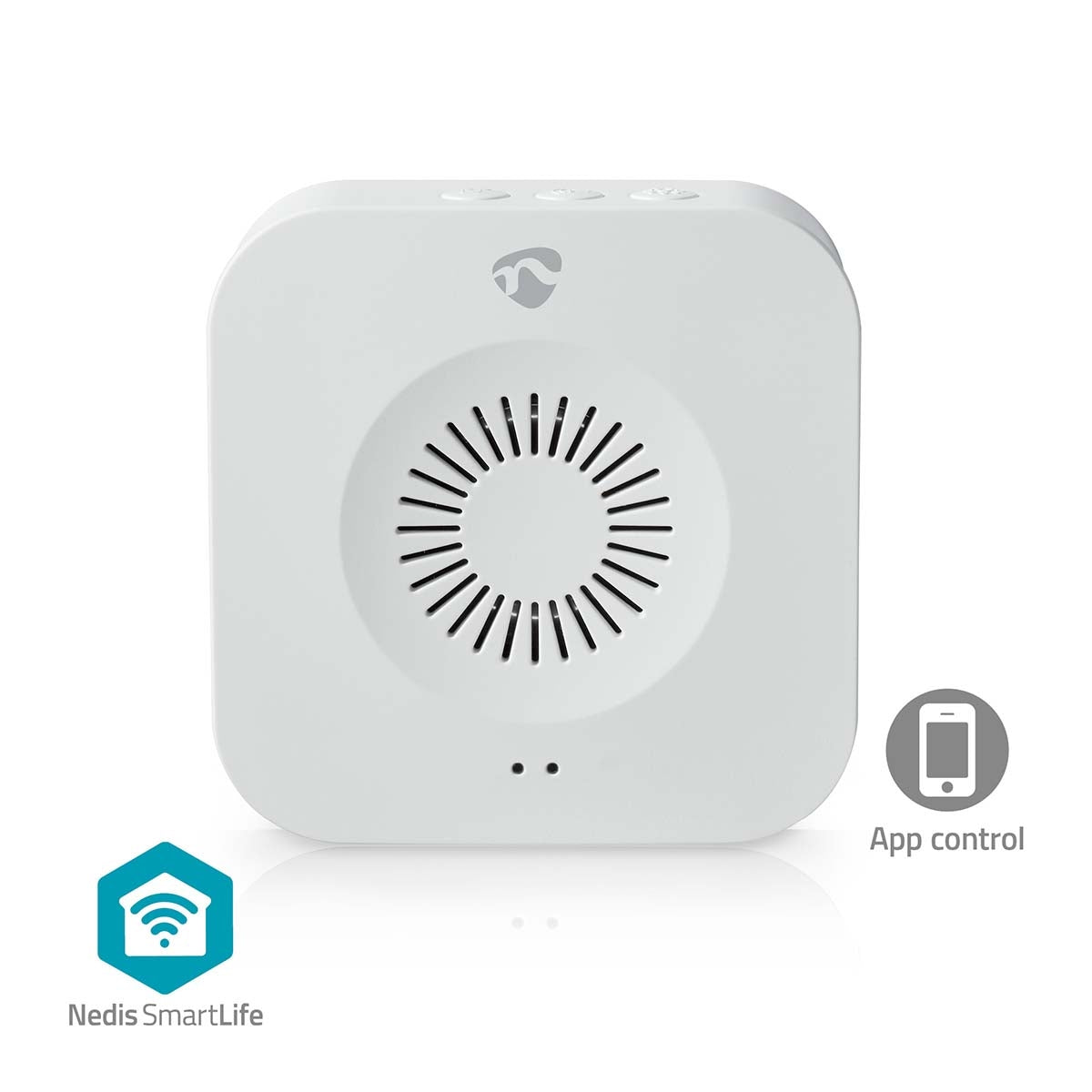 SmartLife Ring Clock | 433 MHz | Accessories for: WIFICDP10GY / WIFICDP30WT / WIFICDP40CWT | Battery powered / USB power | 4 Sound | 4.5 V DC / 5 V DC | Adjustable volume | White