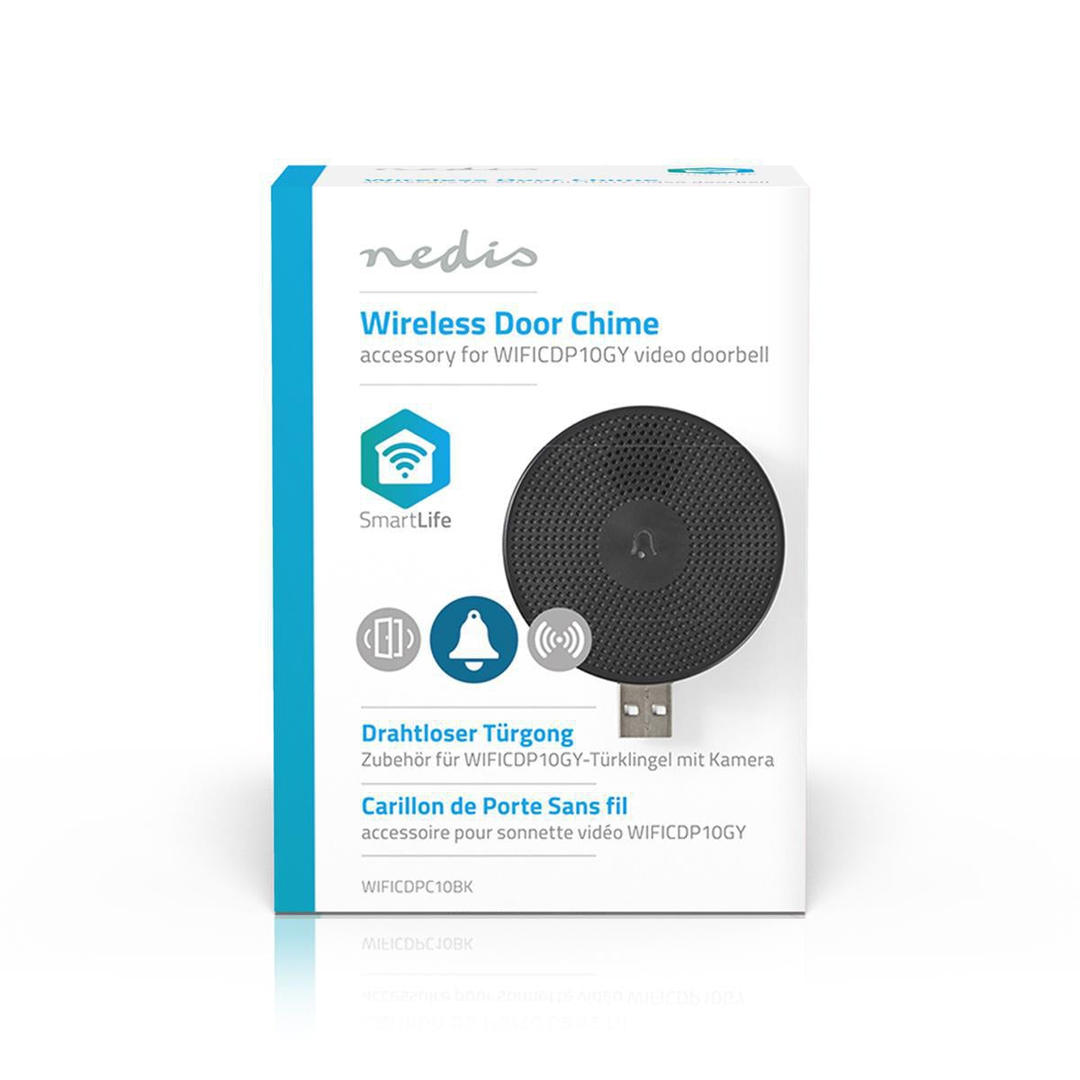 SmartLife Ring Clock | Wi-Fi | Accessories for: WIFICDP10GY | USB Power | 4 Sound | 5 V DC | Adjustable volume | Black