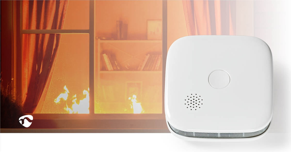 SmartLife Smoke Detector | Wi-Fi | Battery powered | Donor life cycle: 10 years | EN 14604 | Max. battery life: 24 Months | 85 dB| White | 1 pc.
