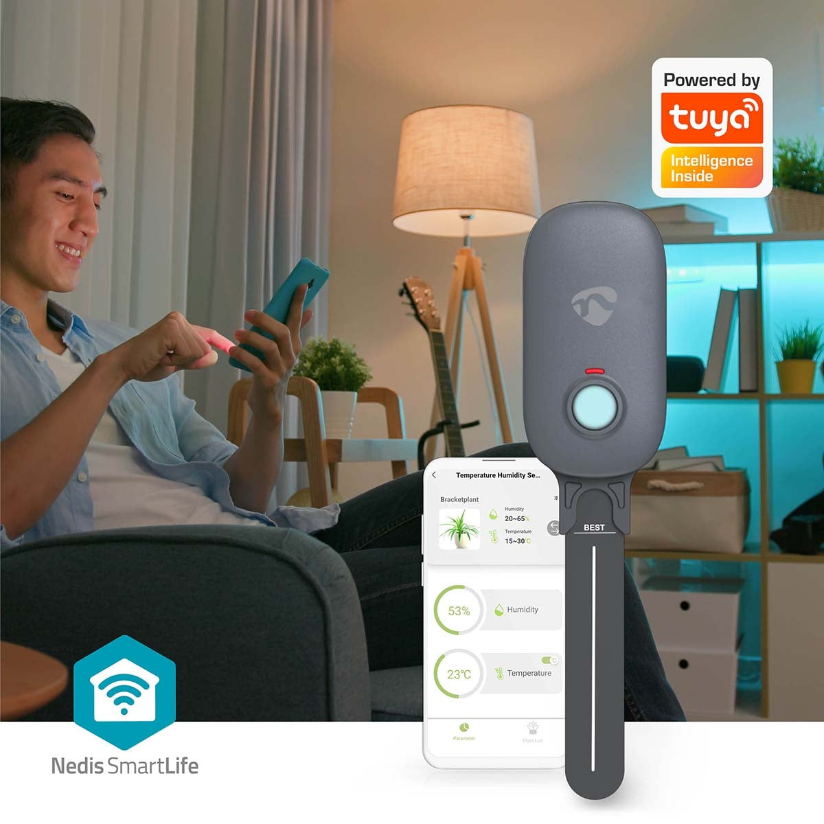 SmartLife Soil Moisture Meter | Bluetooth® | Battery Powered | IP55 | 0 - 100 | Android™ / IOS
