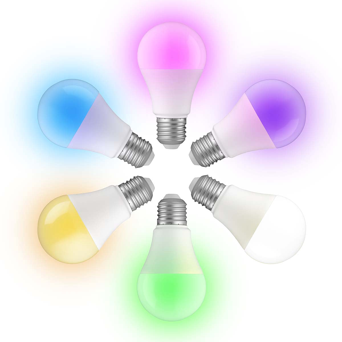 Smart Wi-Fi LED Bulb, E27 9W, 16M Colors, Dimmable