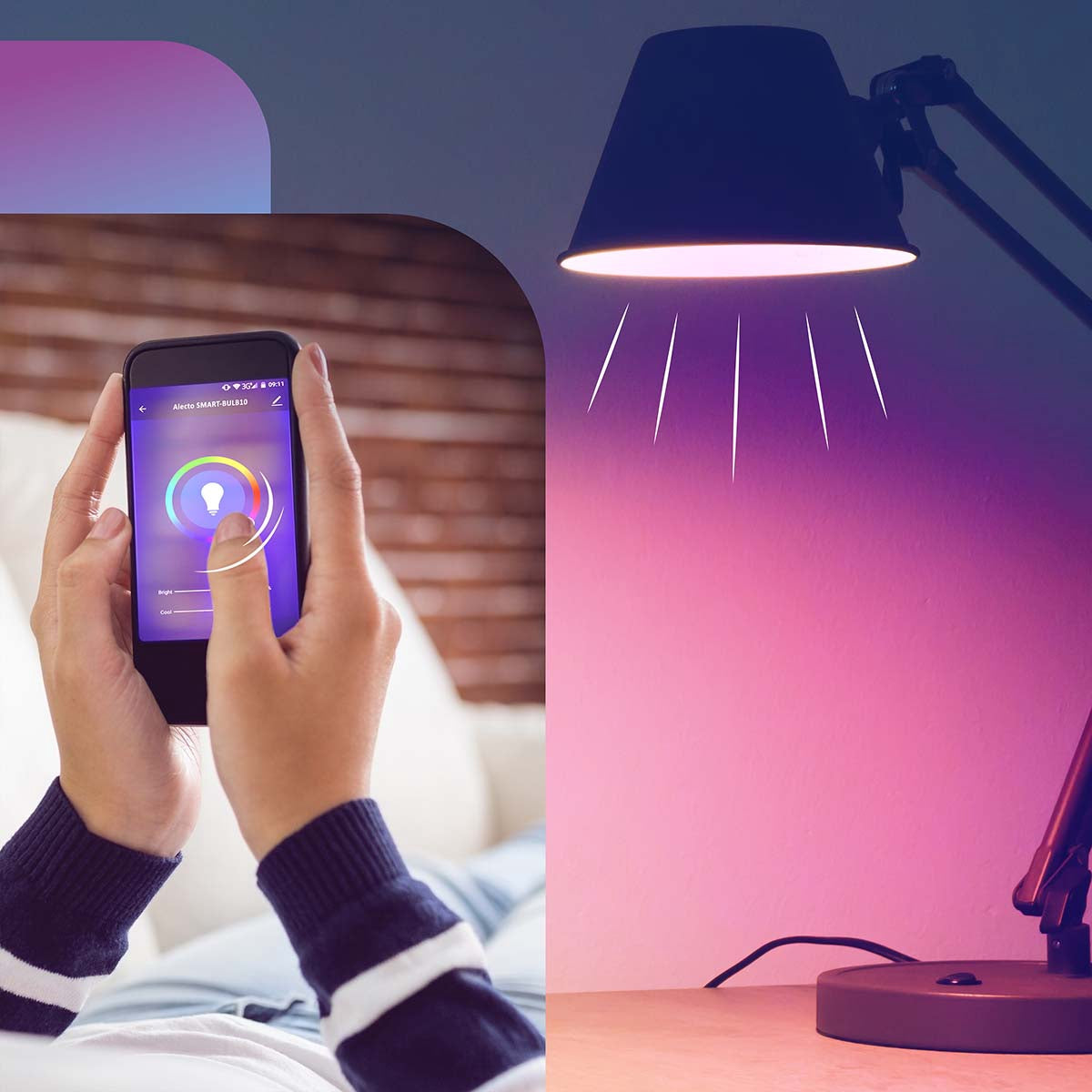 Smart Wi-Fi LED Bulb, E27, Dimmable, Voice Control