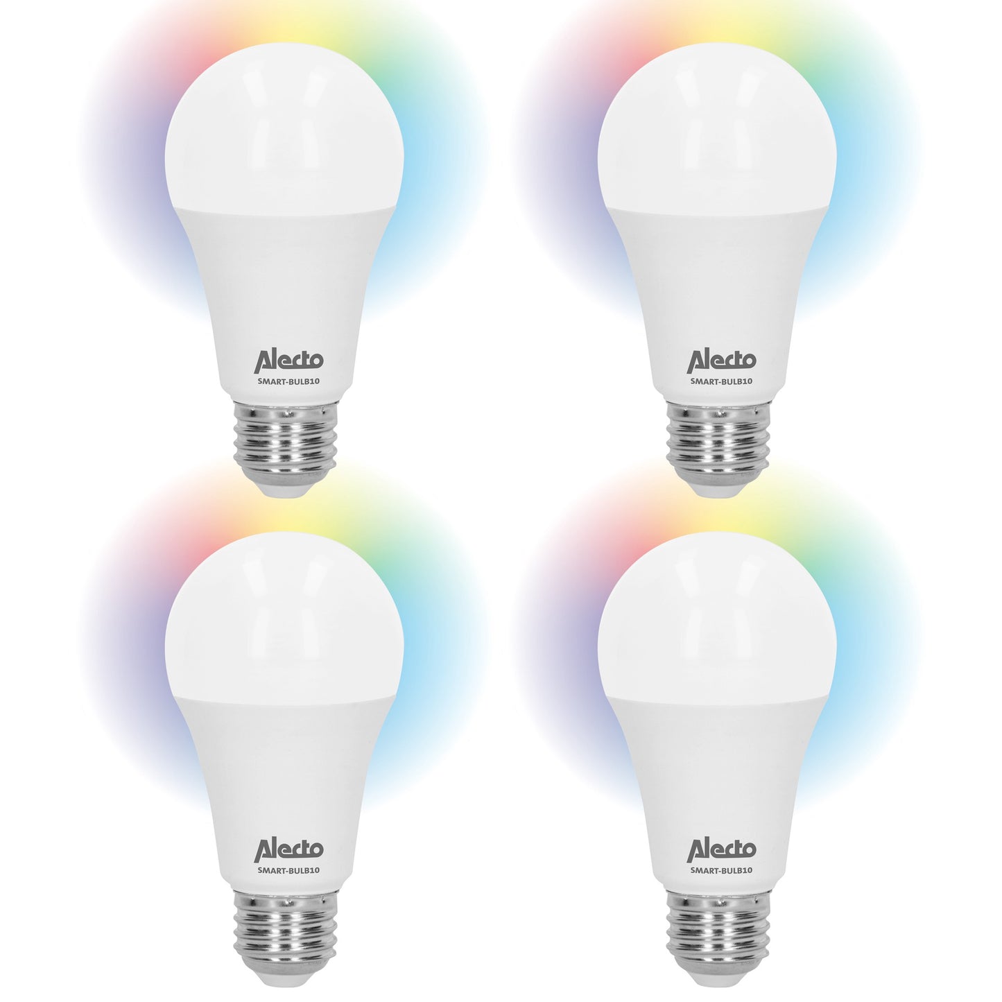 Smart Wi-Fi LED Bulbs, 4-Pack, Voice Control, Dimmable