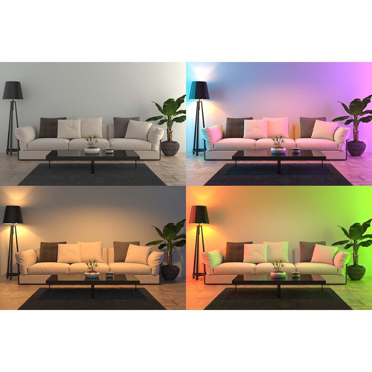Smart Wi-Fi LED Lamp, RGB, Dimmable, E14 Fitting