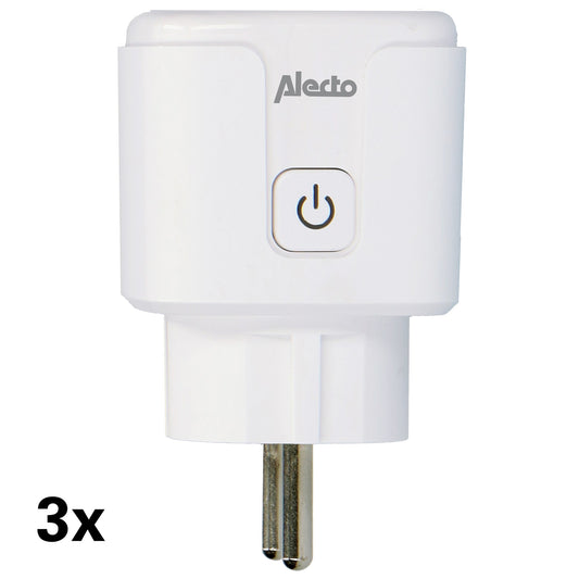 Smart Wi-Fi Plug with Energy Monitor, 3-Pack, 16A 3680W