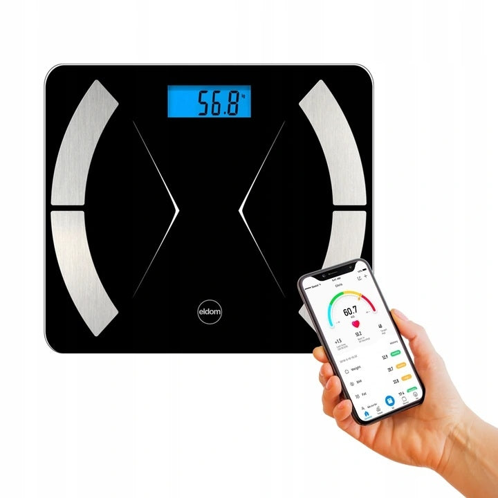 Smart bluetooth bathroom scale Eldom TWO500 black
