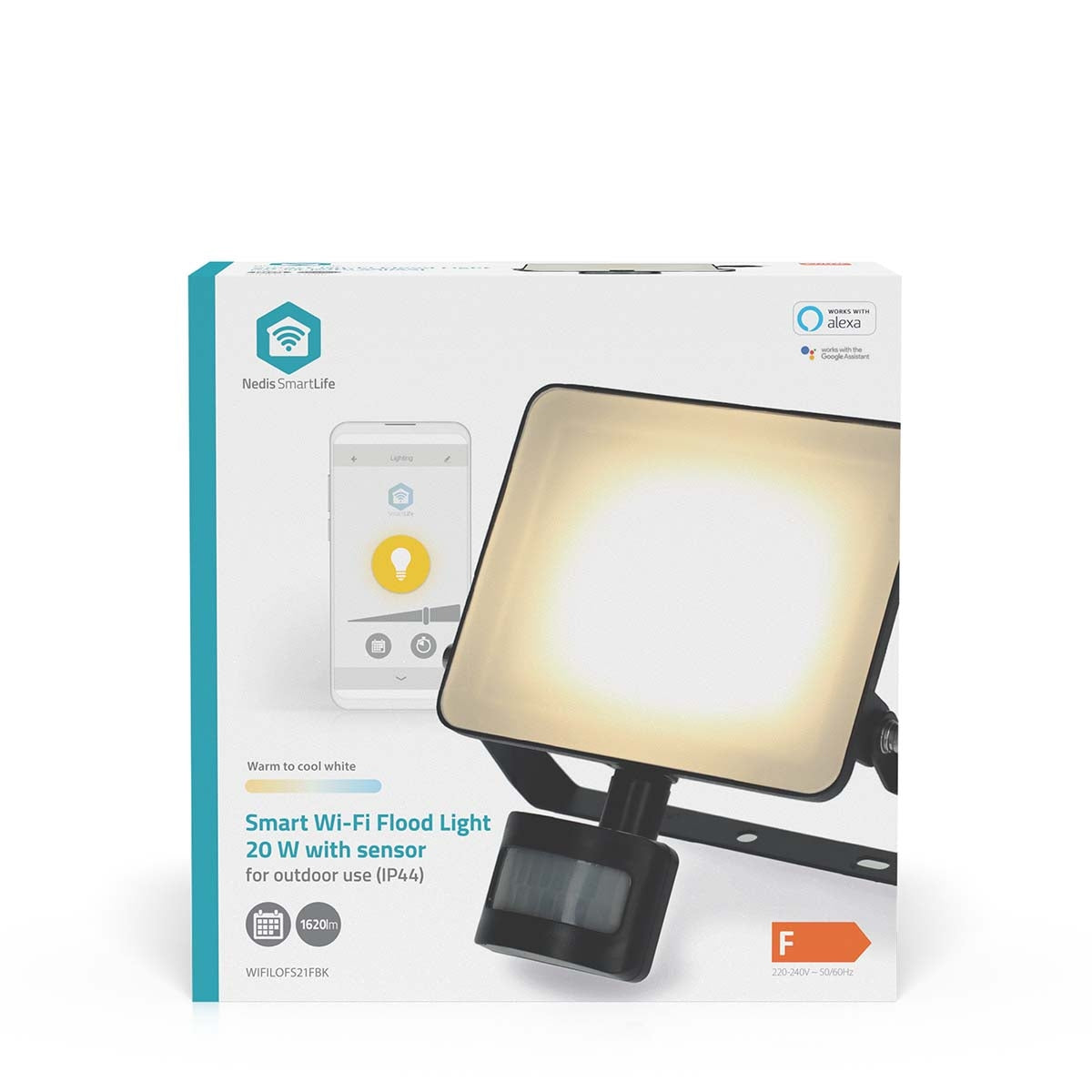 Smartlife Outdoor Light | Motion Sensor | 1620 lm | Wi-Fi | 20 W | Warm to Cool White | 3000 - 6500 K | Aluminium | Android™ / IOS