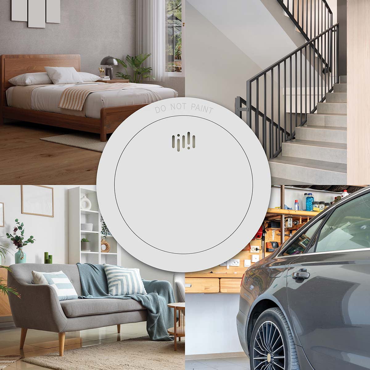 Smoke Detector, 10-Year Battery, 2-Pack, White