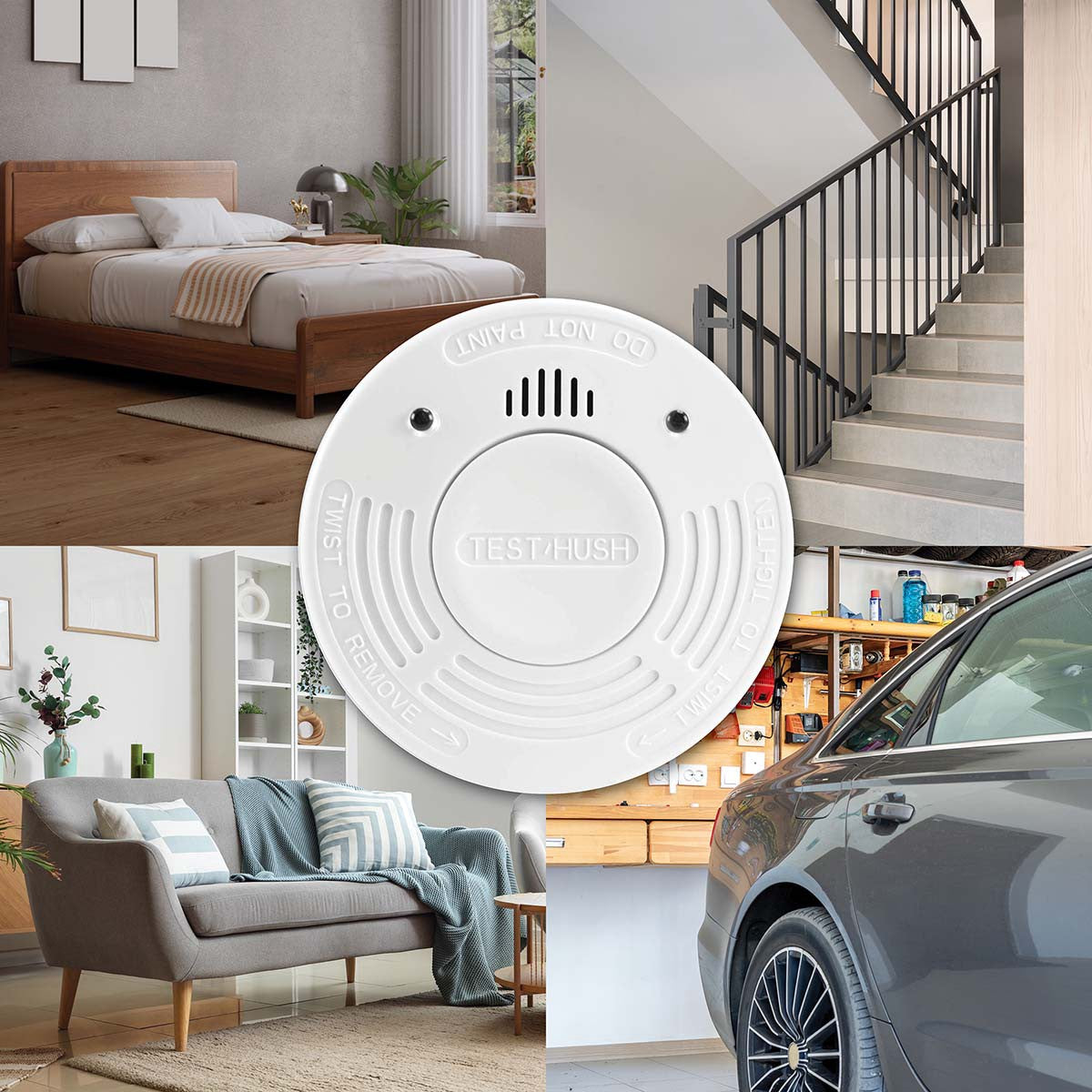 Smoke Detector 2-Pack, 10-Year Battery Life, White