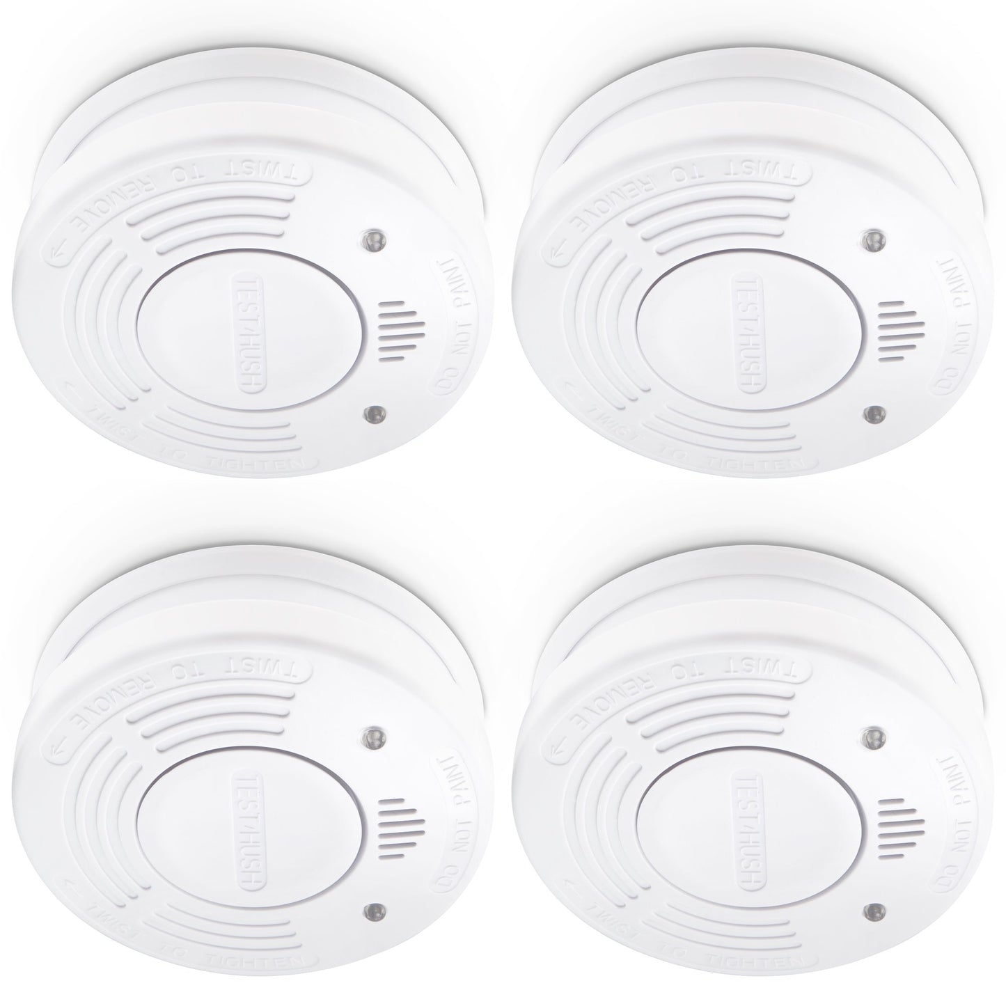 Smoke Detector 4-Pack, 10-Year Battery, White