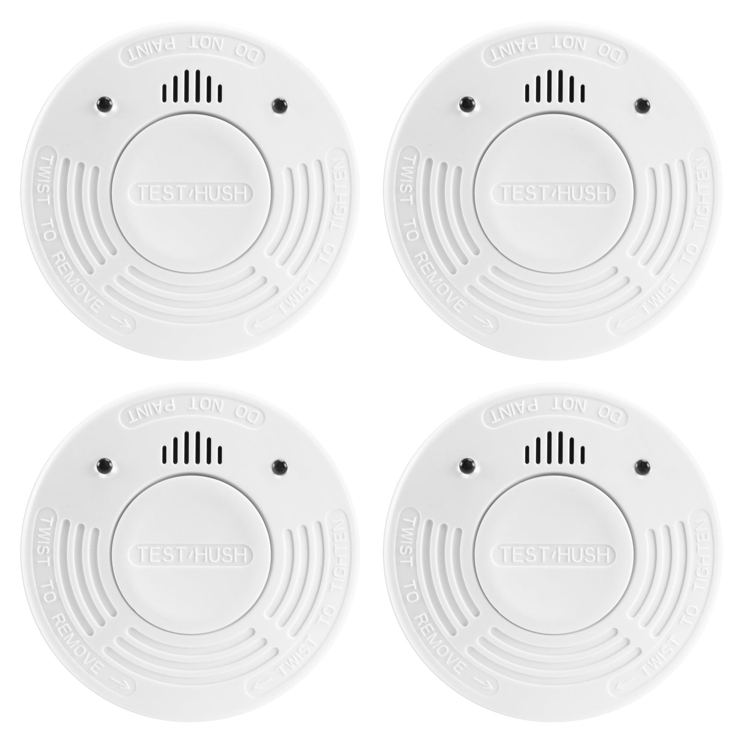 Smoke Detector 4-Pack, 10-Year Battery, White
