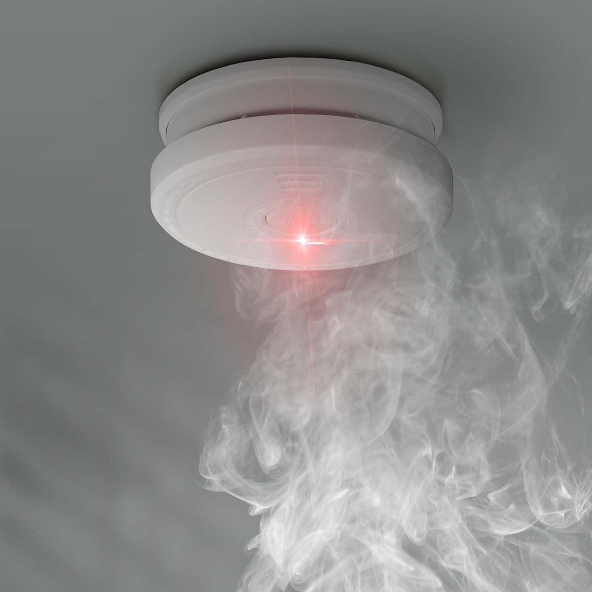 Smoke Detector 5-Pack with Hush Button – White