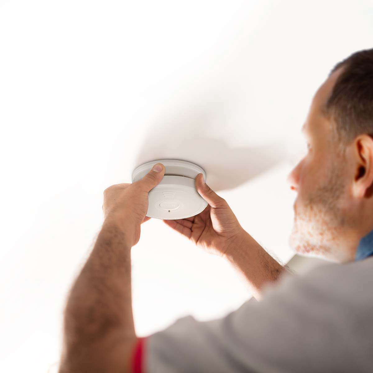 Smoke Detector 5-Pack with Hush Button – White